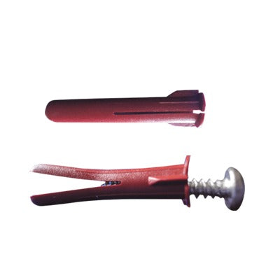 Paquete De 10 Taquetes Rojos 1 1/2" Y 10 Tornillos 10Mm X 1 1/2" (1103-05002)