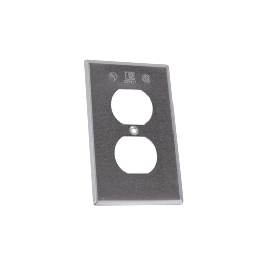 Tapa Rectangular Para Contacto Dúplex De Aluminio Tipo Rr A Prueba De Intemperie.