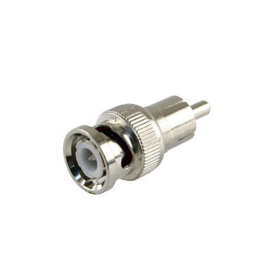 Adaptador En Línea Para 75 Ohm, De Conector Bnc Macho A Rca Macho En Aplicaciones De Audio-Video Para Cámaras, Monitores Y Dvr´S.