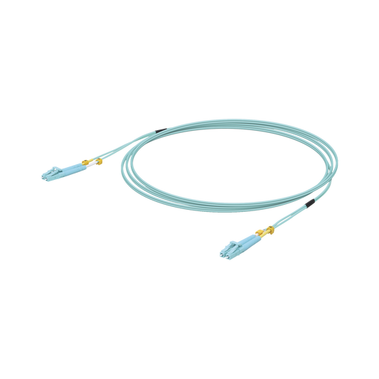 Jumper De Fibra Óptica Multimodo Lc-Lc Duplex 10 G, 50/125 Om3, Color Aqua, 3 Metros