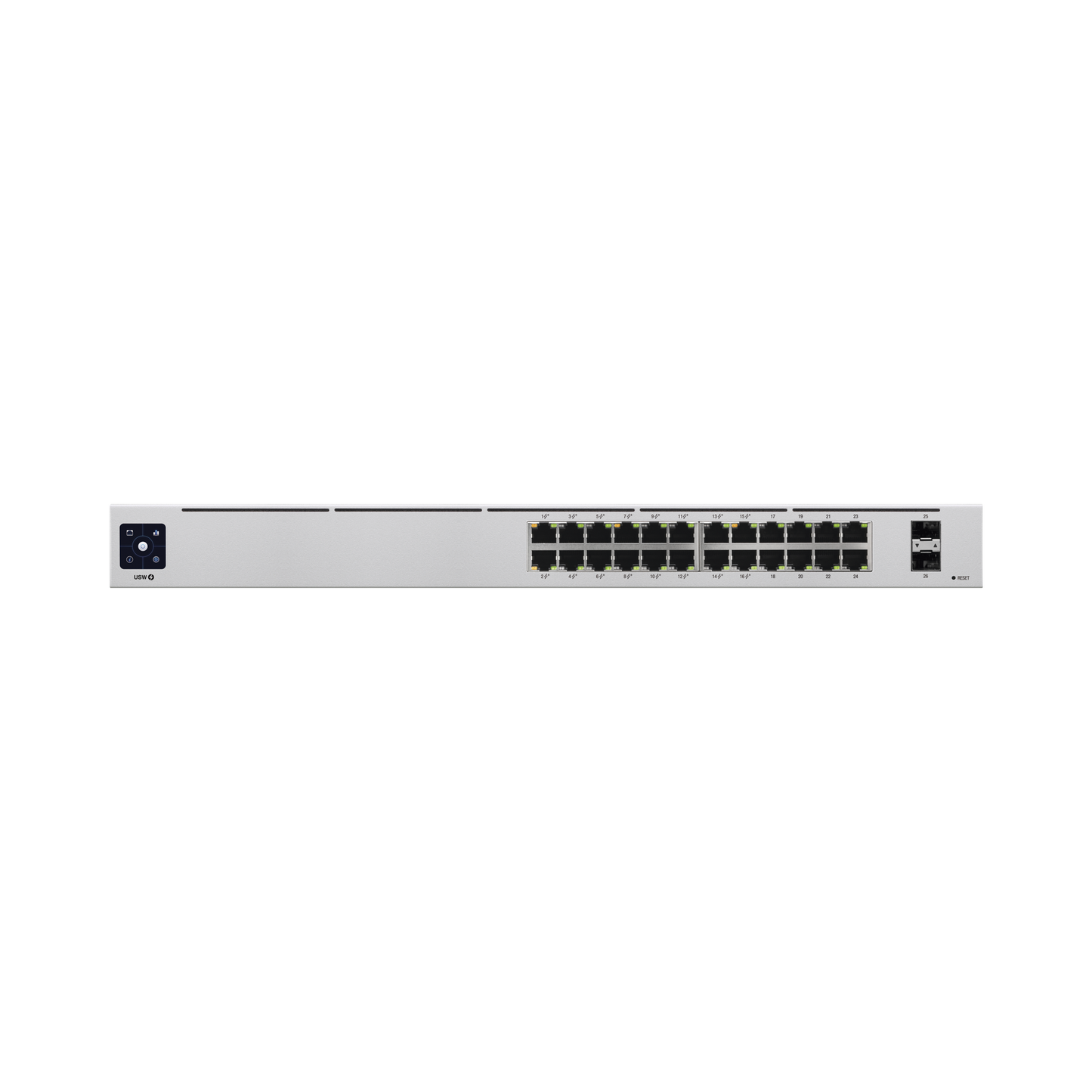 Unifi Switch Usw-24-Poe Gen2, Capa 2 De 24 Puertos (16 Puertos Poe 802.3Af/At + 8 Puertos Gigabit) + 2 Puertos 1G Sfp, 95W, Pantalla Informativa