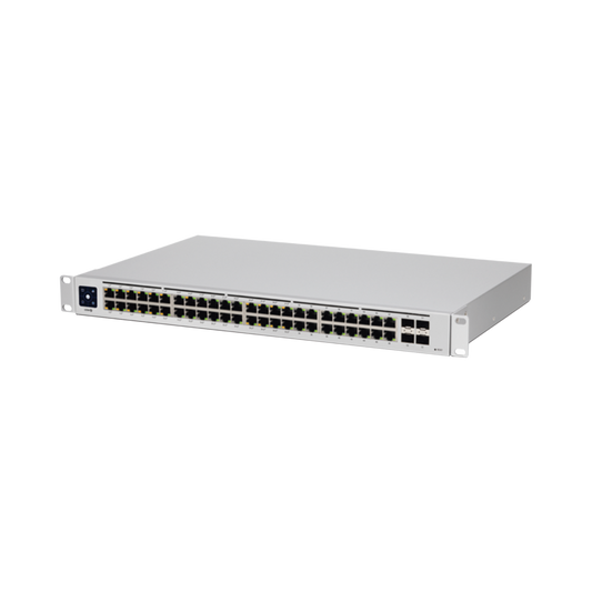 Unifi Switch Usw-48-Poe, Capa 2 De 48 Puertos (32 Puertos Poe 802.3Af/At + 16 Puertos Gigabit) + 4 Puertos 1G Sfp, 195W, Pantalla Informativa