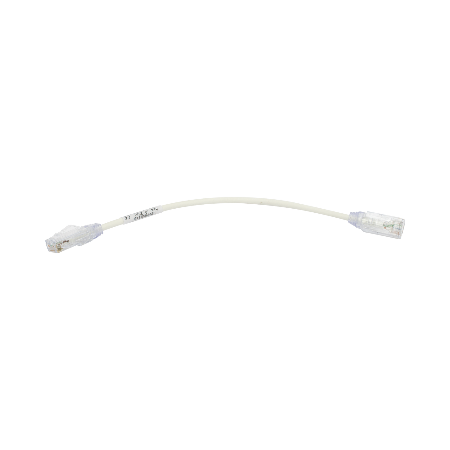 Cable De Parcheo Tx6, Utp Cat6, Diámetro Reducido (28Awg), Color Blanco, 8In (20.2Cm)