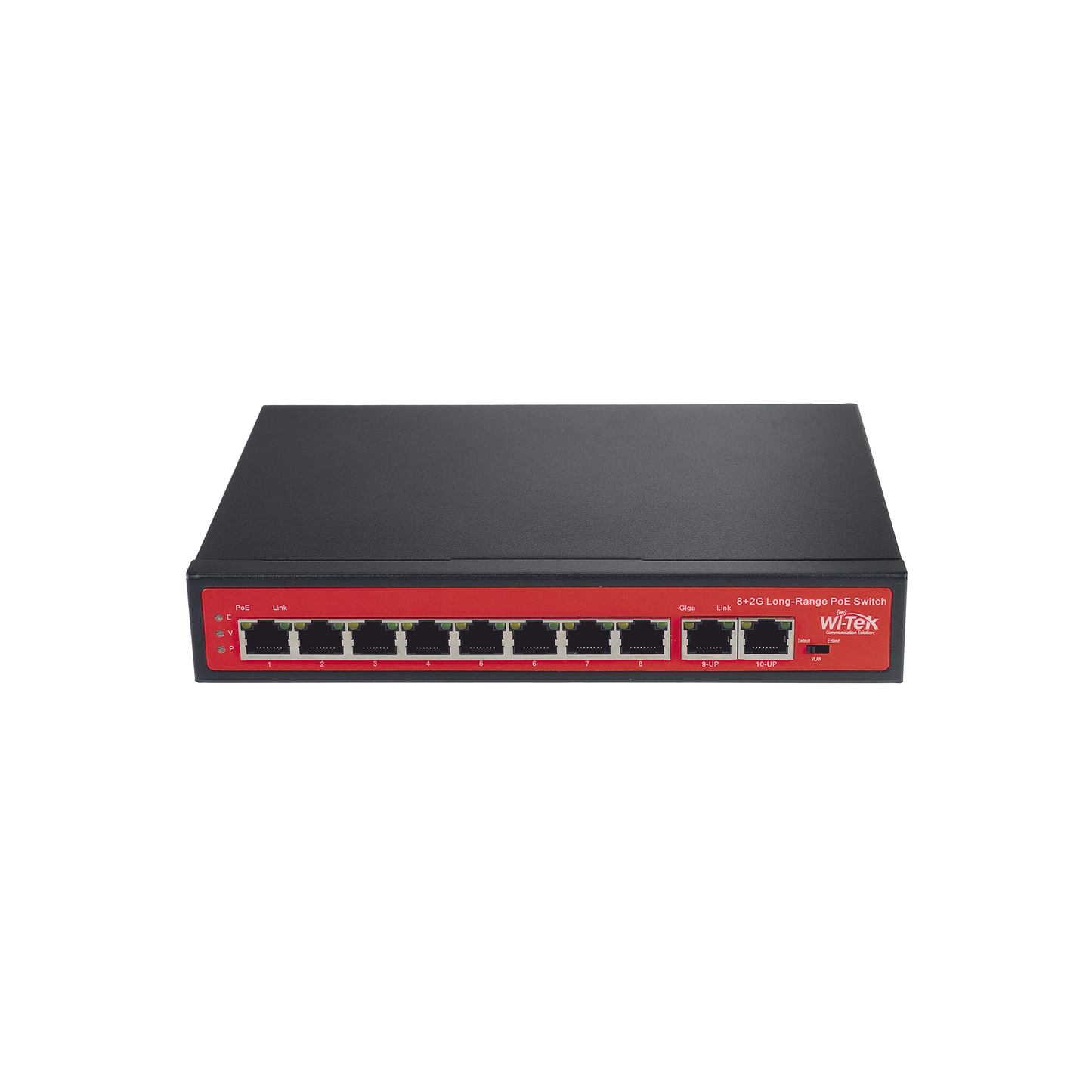 Switch Poe (802.3Af/At/Bt) No Administrable De Largo Alcance, Hasta 250M, 8 X 10/100Mbps (Poe) + 2 X Puertos Gigabit Uplink, 120 W