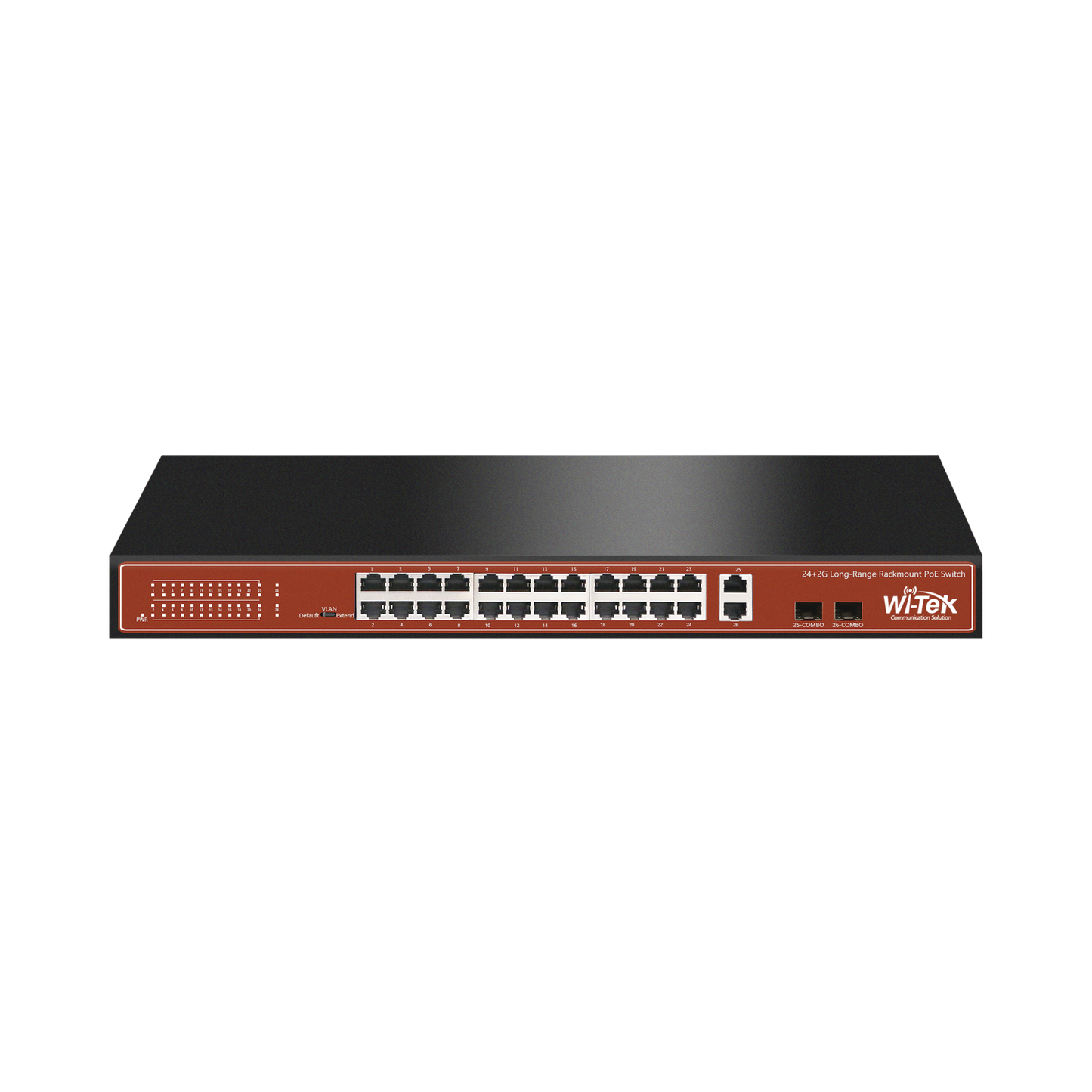 Switch Poe (802.3Af/At) No Administrable De Largo Alcance, Hasta 250M, Con 24 X 10/100Mbps + 2 X Sfp Gigabit Combo, 250 W
