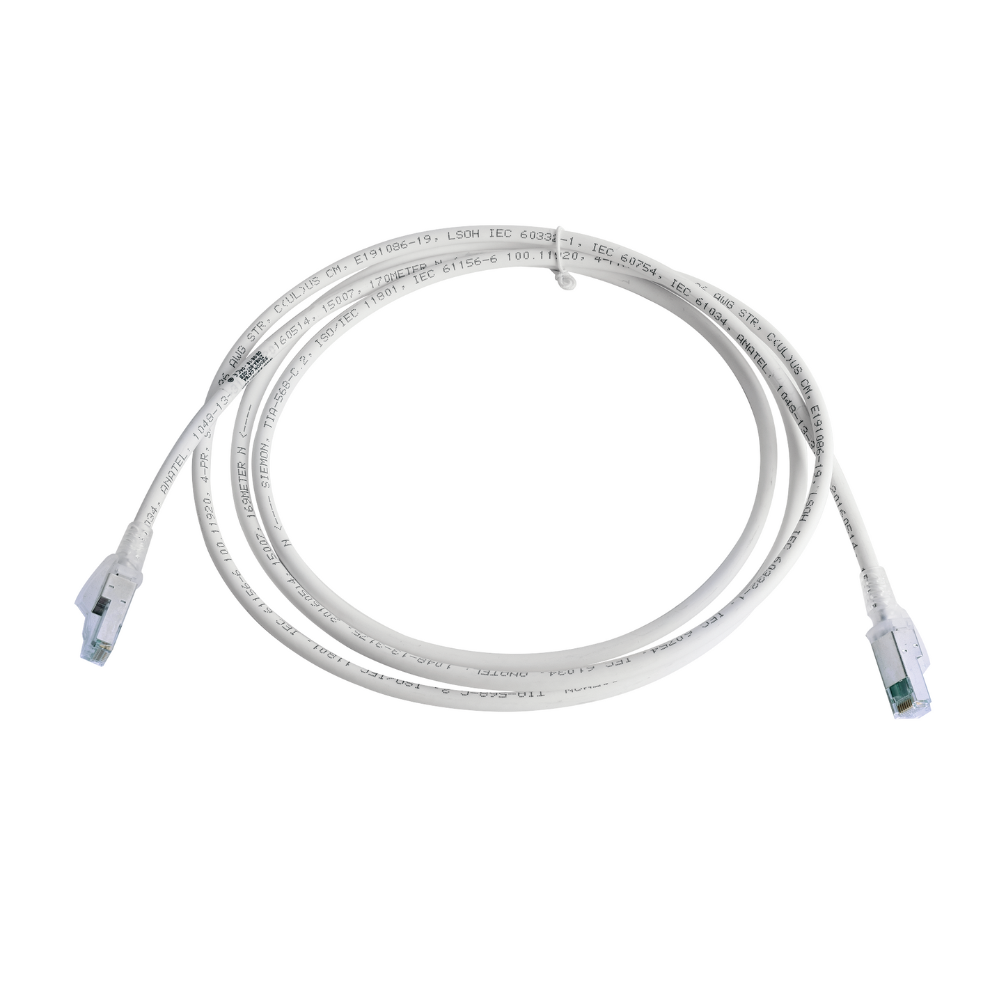 Patch Cord Z-Max Cat6A S/Ftp, Cm/Ls0H, 7Ft, Color Blanco