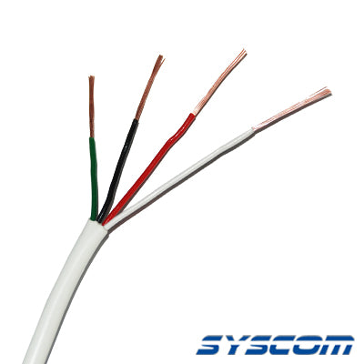 Bobina De 305 Metros, Cable 4 X 22 Awg, Color Blanco, Uso Interior, Para Aplicaciones De Alarmas De Intrusión, Interfonos, Tv Porteros Y Multi-Propósito, Hecho En México